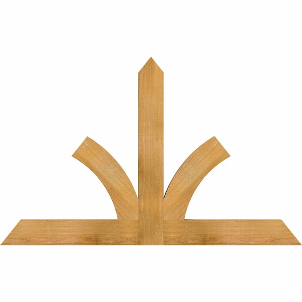 Ekena Millwork Richland Rough Sawn Timber Gable Bracket, Western Red Cedar, 48"W x 30"H x 2"D x 4"F, 15/12 Pitch GBW048X30X0204RIC00RWR - main
